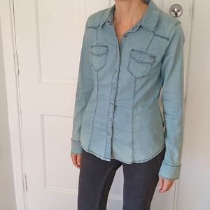 Womens Guess Chambray Button Up - Large (runs small).